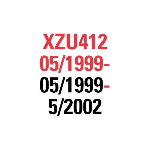 XZU412  05/1999- 5/2002